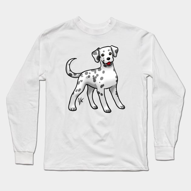 Dog - Dalmatian - Speckled Long Sleeve T-Shirt by Jen's Dogs Custom Gifts and Designs